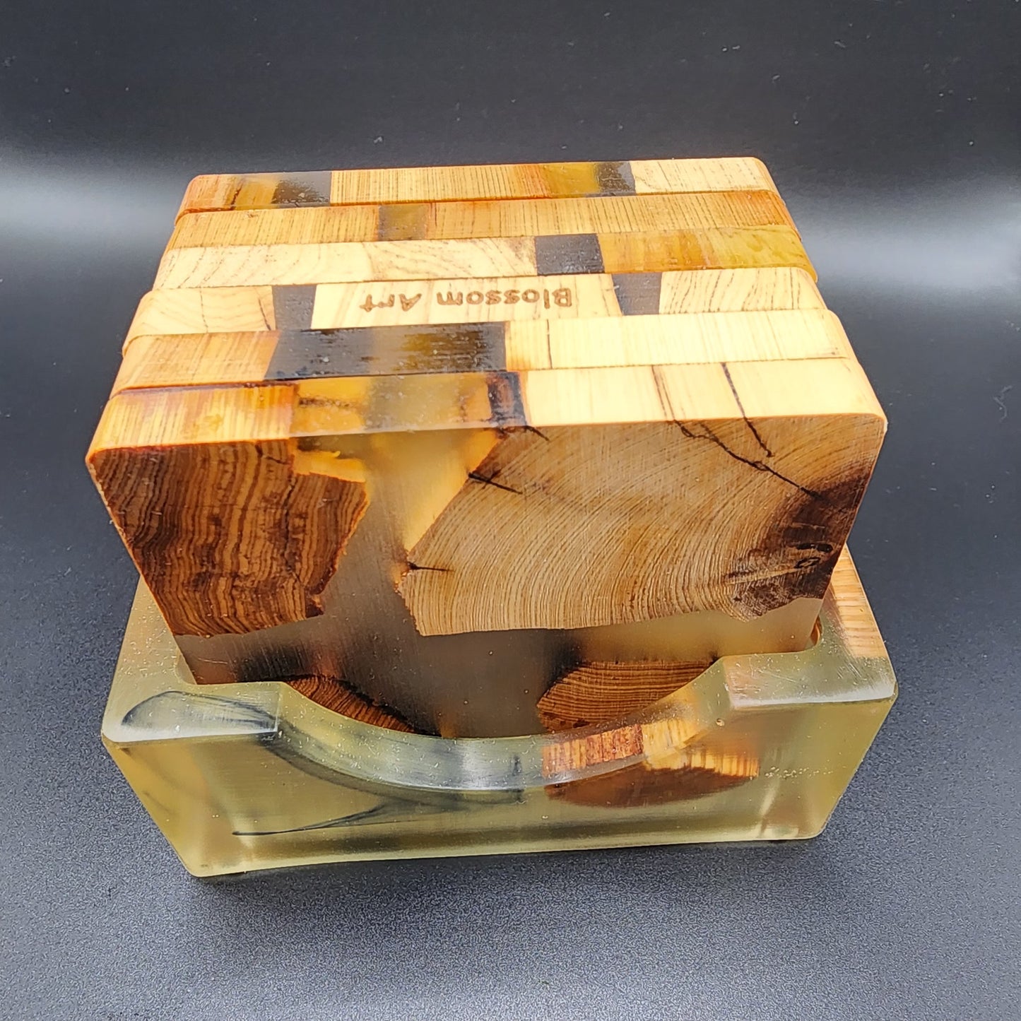 Wood and Resin coaster sets, Japanese tea wooden coaster