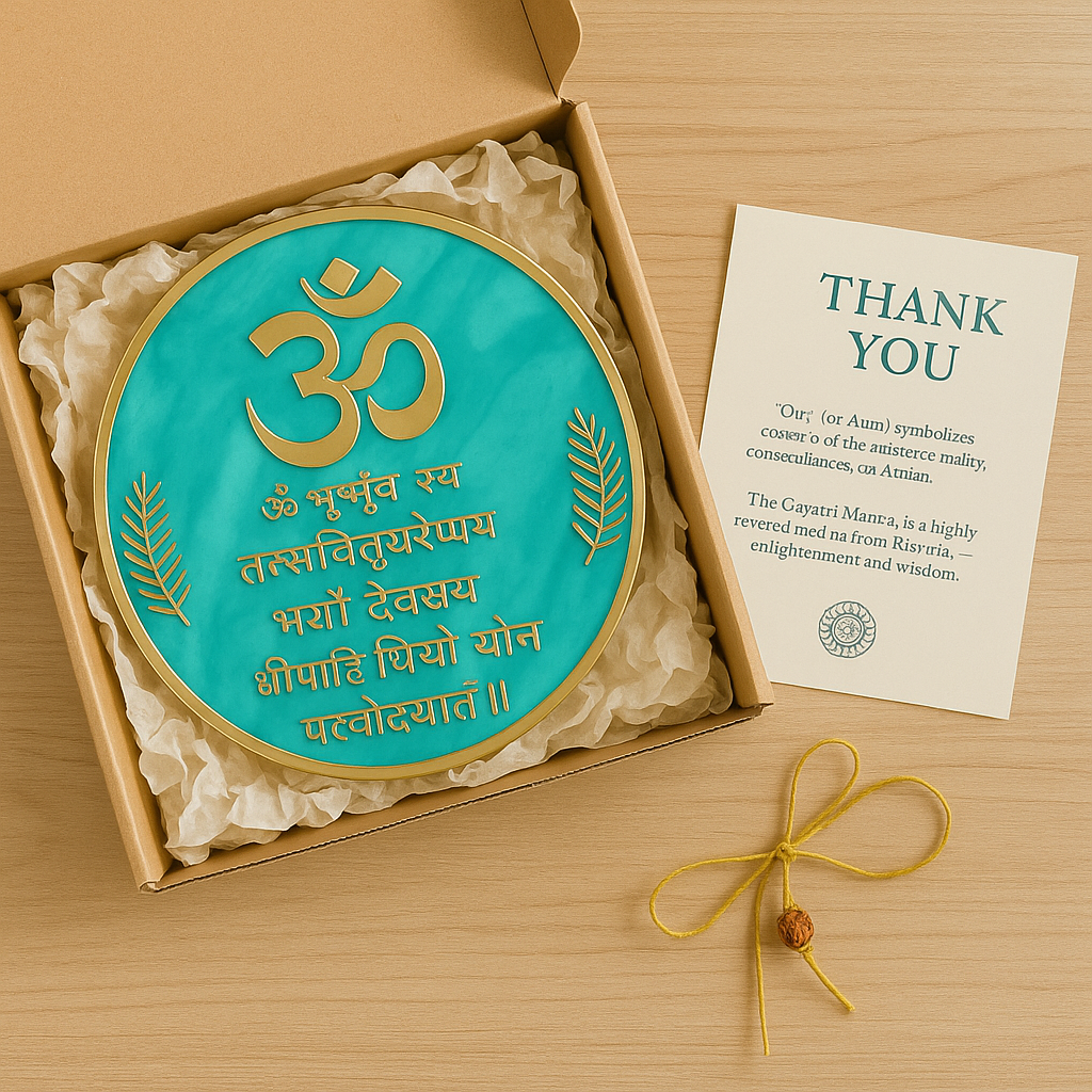 Gayatri Mantra Resin Art Wall frame
