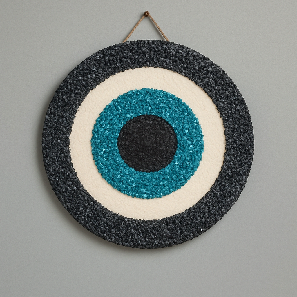 Handmade Resin Evil Eye Wall Hanging: Nazar Home Protection Gift | Evil Eye Wall Decor |