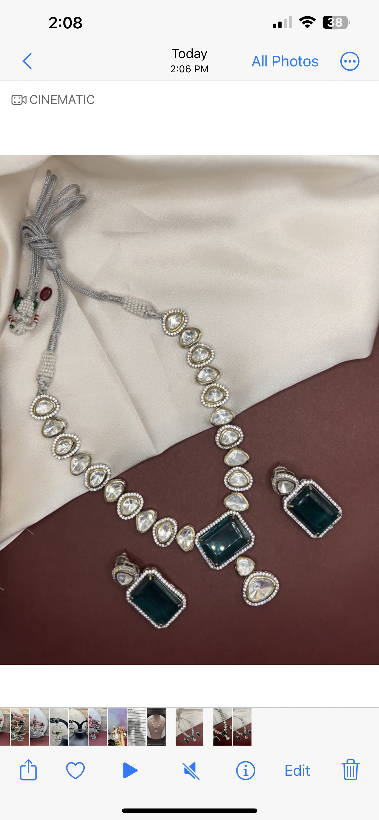 Stunning Polki Necklace & Earring Set