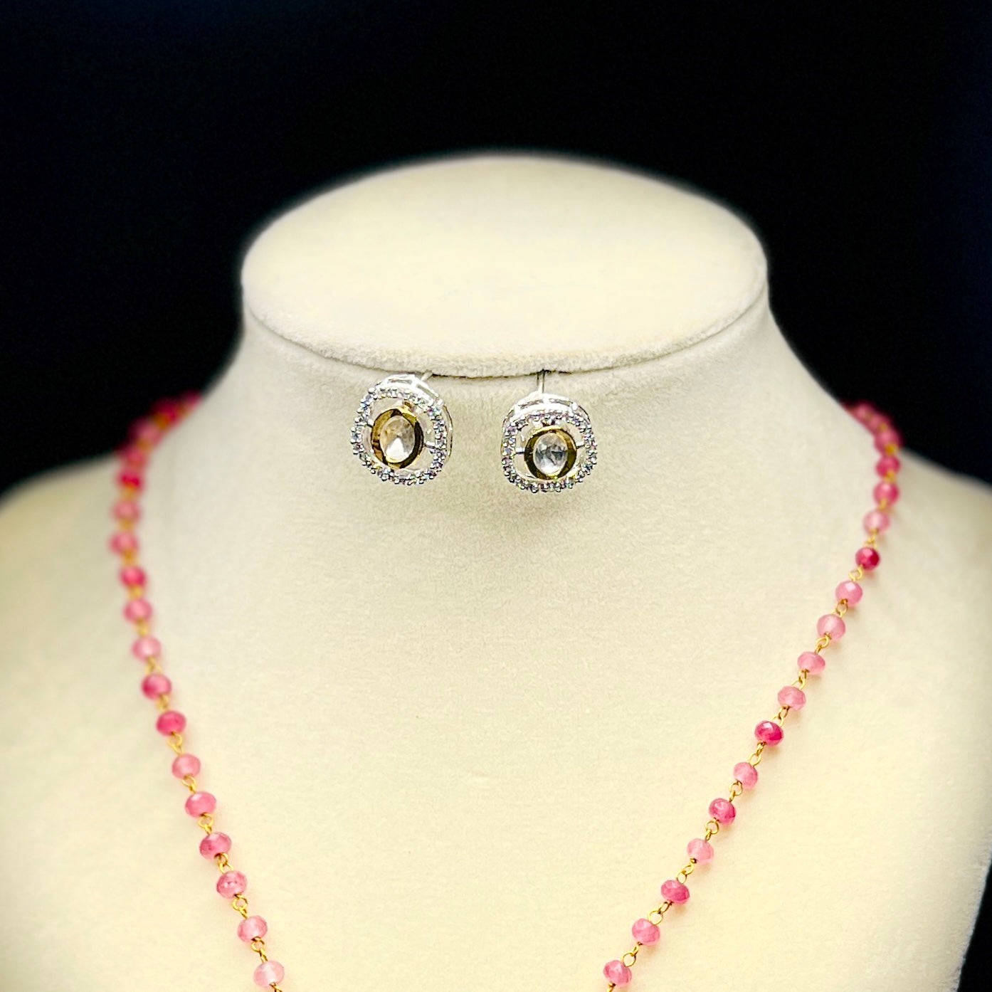 Triple Drop Pendant Necklace with Gemstone Carving |Best Seller |Gift for Her| Eloquent Gift of 2025