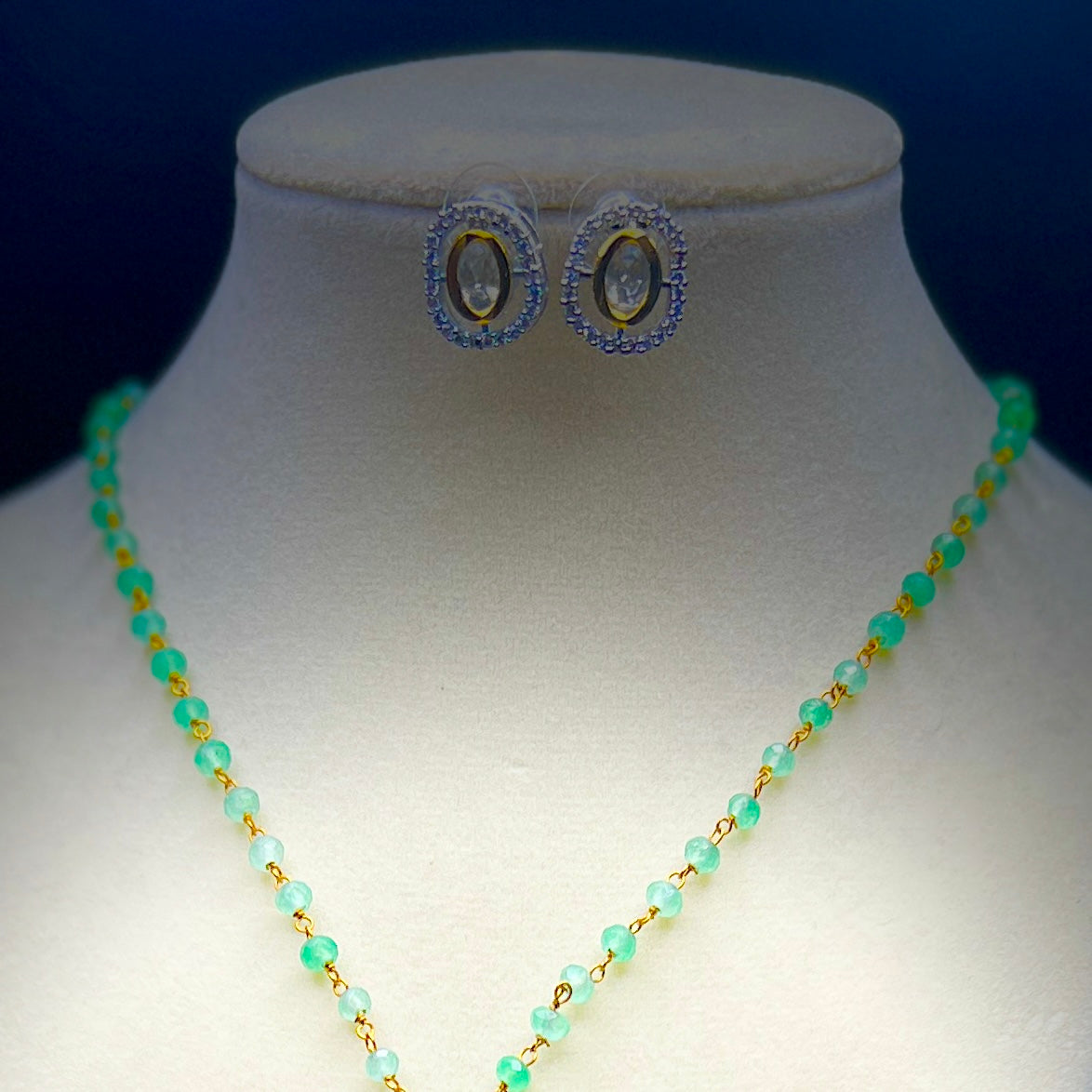 Triple Drop Pendant Necklace with Gemstone Carving |Best Seller |Gift for Her| Eloquent Gift of 2025
