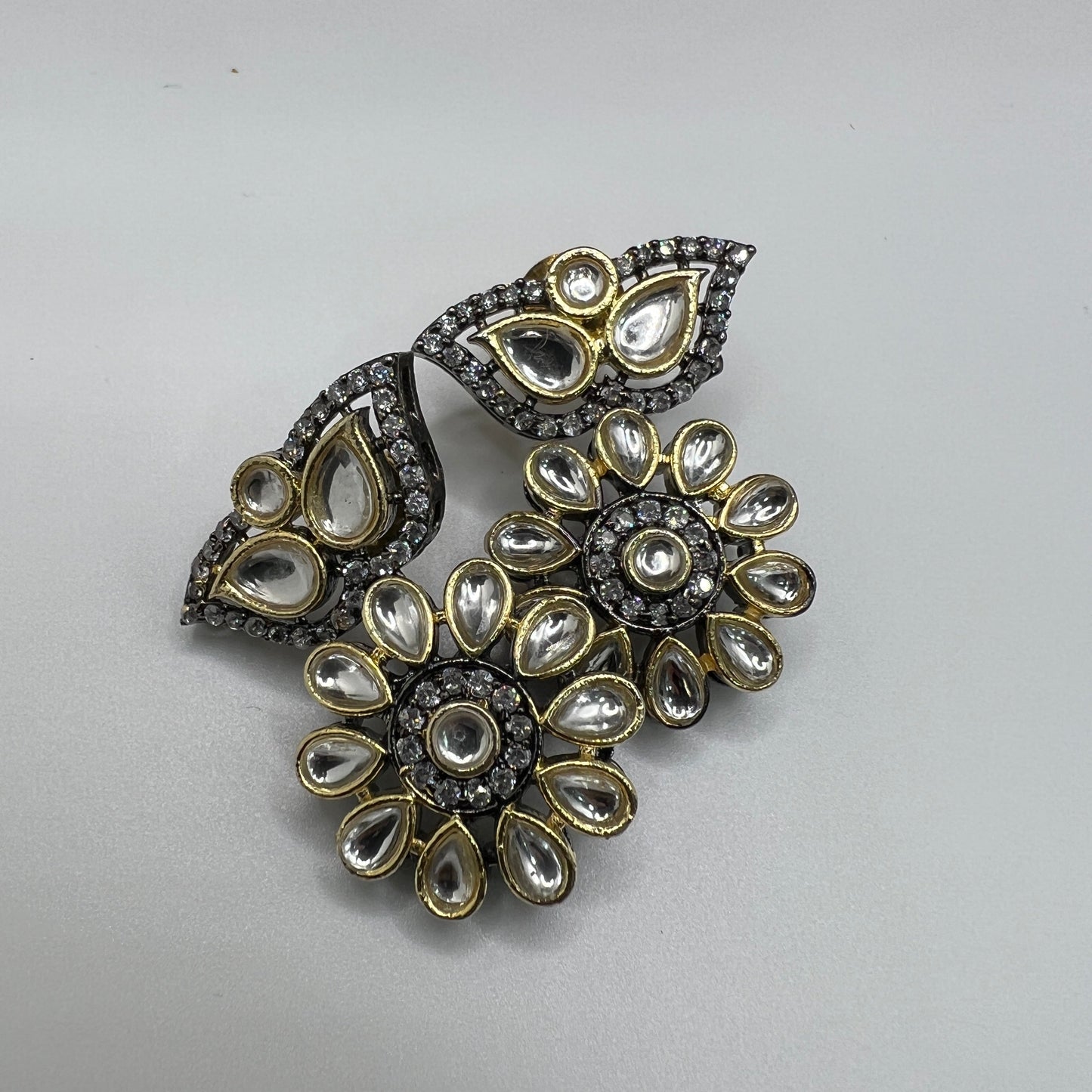 Pink Beads and Black Pendant Choker Set