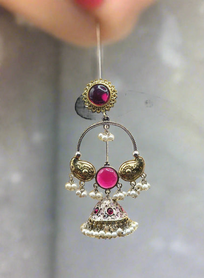 Elegant Traditional Jhumka Earrings – Handcrafted with Intricate Detailing