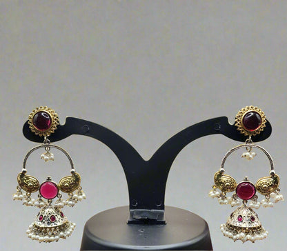Elegant Traditional Jhumka Earrings – Handcrafted with Intricate Detailing