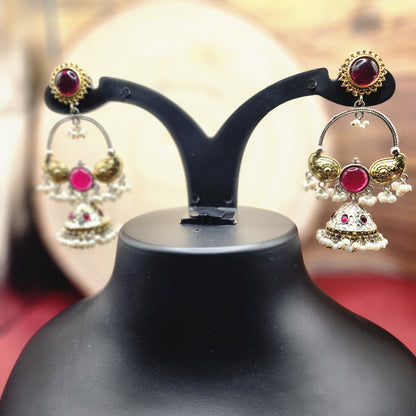 Elegant Traditional Jhumka Earrings – Handcrafted with Intricate Detailing