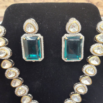 Stunning Polki Necklace & Earring Set