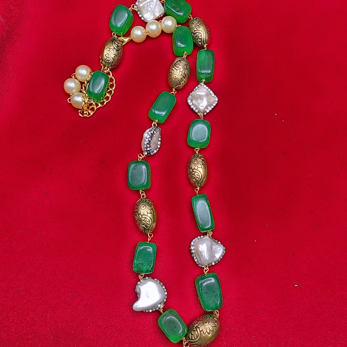 Elegant Beaded Necklace & Earring Set | Semi-Precious Stone Jewelry | Multi-Color Variants | Statement Gift Set for Her