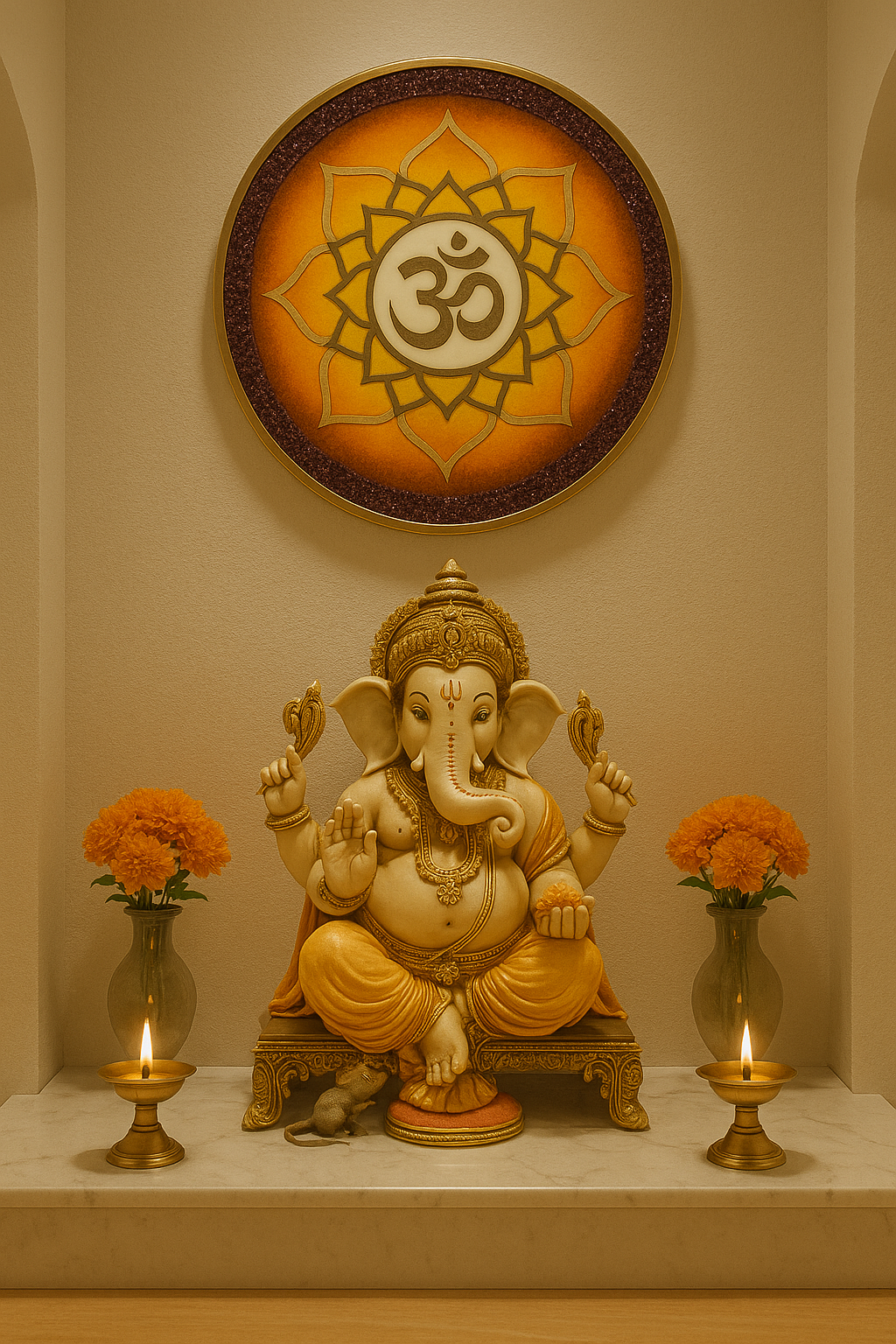 Aum with Lotus Frame-Religious Frame|