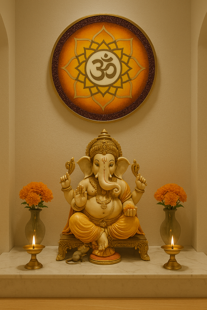 Aum with Lotus Frame-Religious Frame|