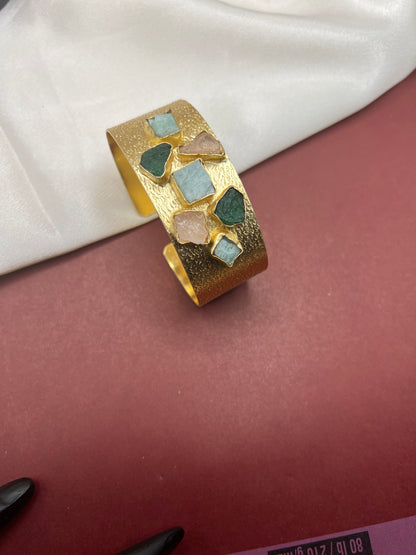 Raw Stone Cuff Bracelets
