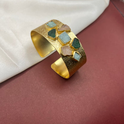 Raw Stone Cuff Bracelets