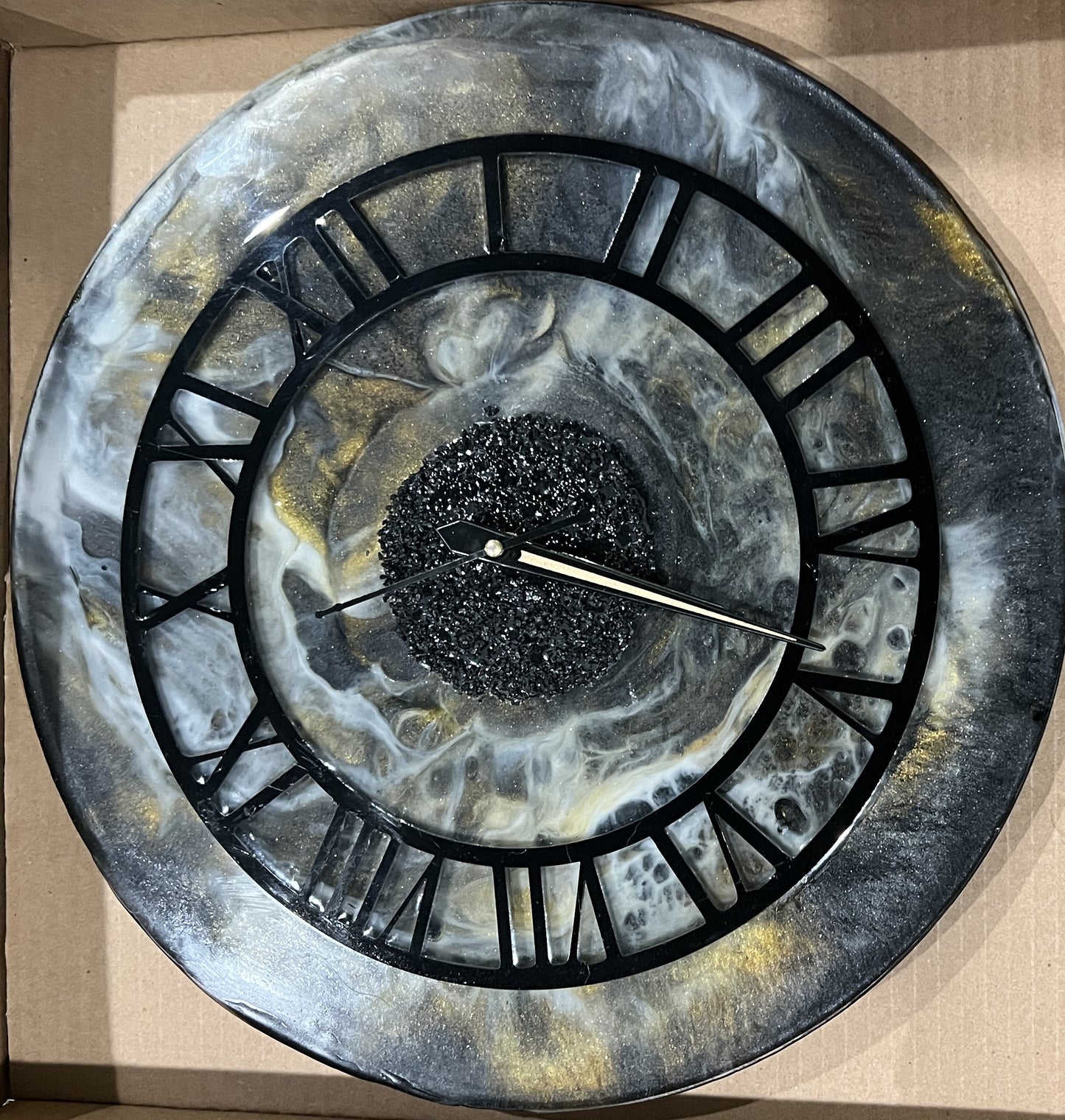 Galactic Resin Art Wall Clock