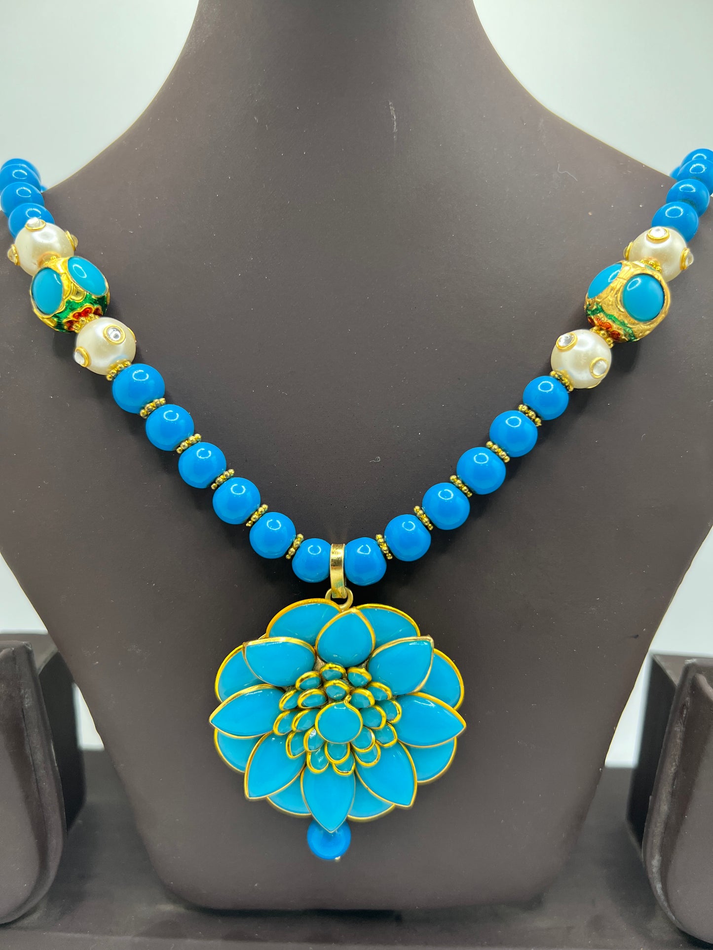 Azure Bloom   Necklace and Earrings Set